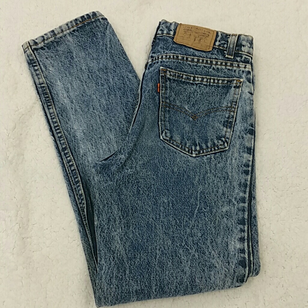 Vintage Orange Tag Levis size 29 × 30 acid wash